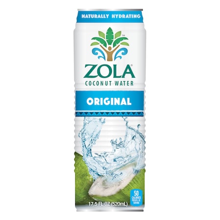 Zola Original Coconut Water 17.5 Fl. Oz. Bottle, PK12